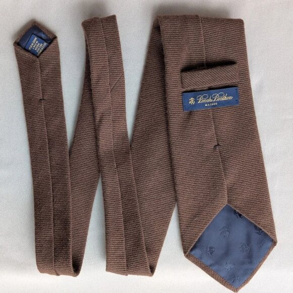 Brooks Brothers Makers Cashmere and Silk Woven Tie Made in USA - Picture 3 of 4